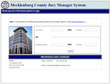 Tablet Screenshot of jury.mecklenburgcountync.gov