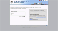 Desktop Screenshot of biztax.mecklenburgcountync.gov